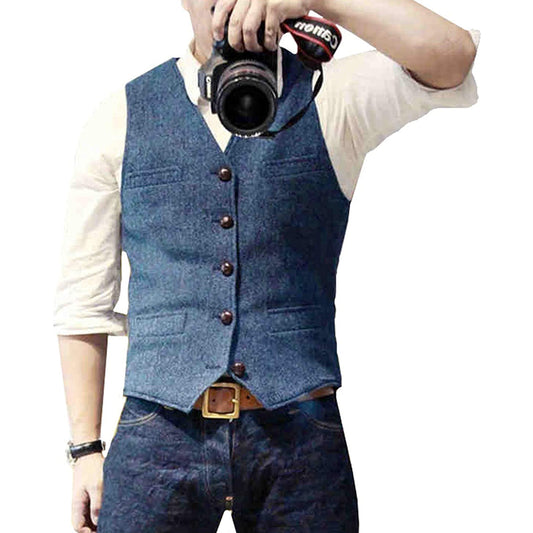 Men's Sleeveless Waistcoat – Suit Waistcoat