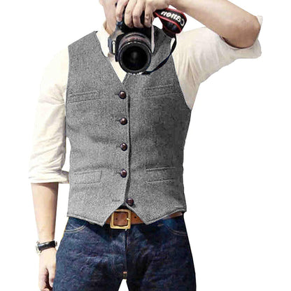 Men's Sleeveless Waistcoat – Suit Waistcoat