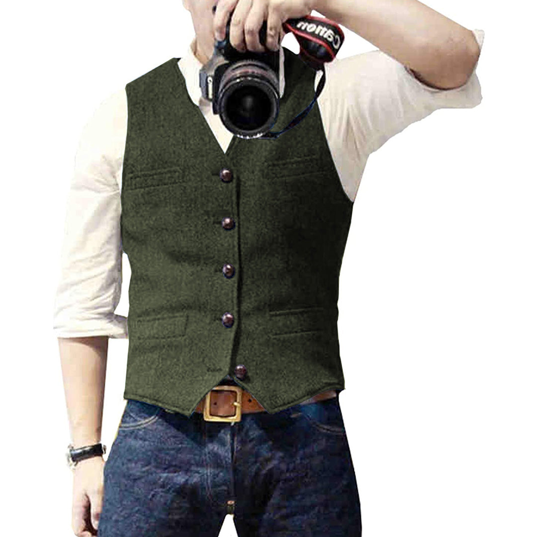 Men's Sleeveless Waistcoat – Suit Waistcoat