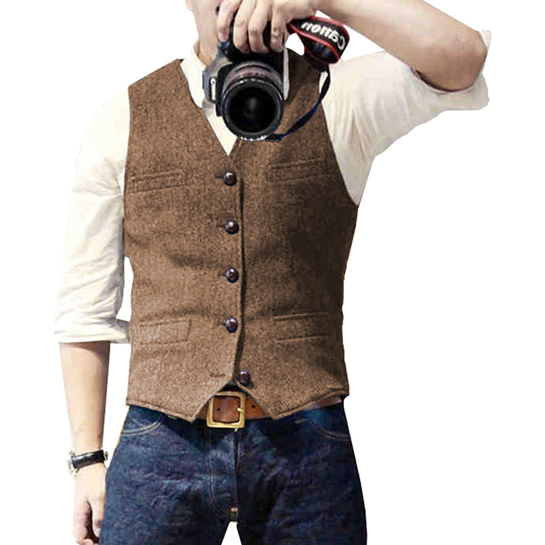 Men's Sleeveless Waistcoat – Suit Waistcoat