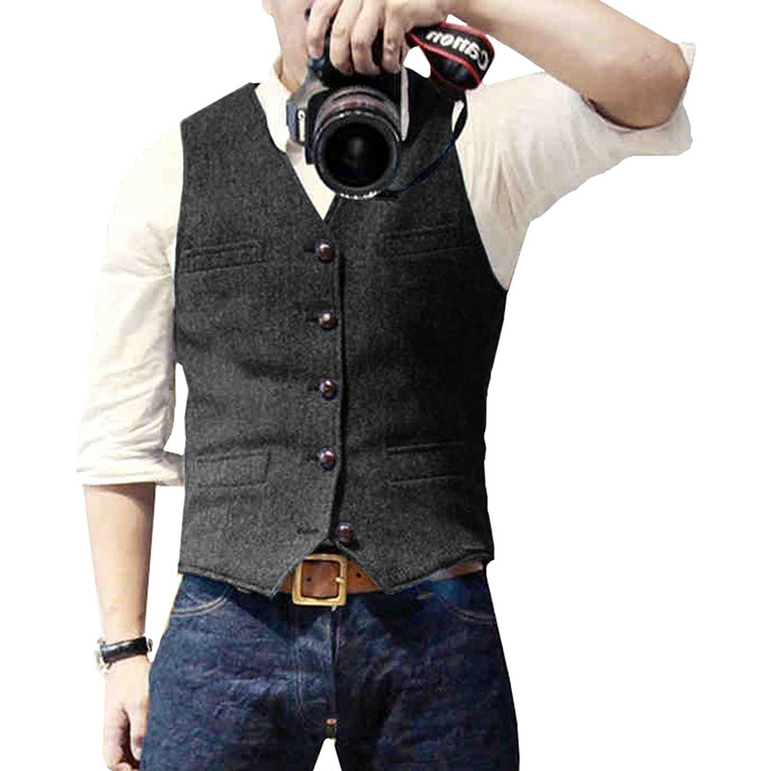 Men's Sleeveless Waistcoat – Suit Waistcoat