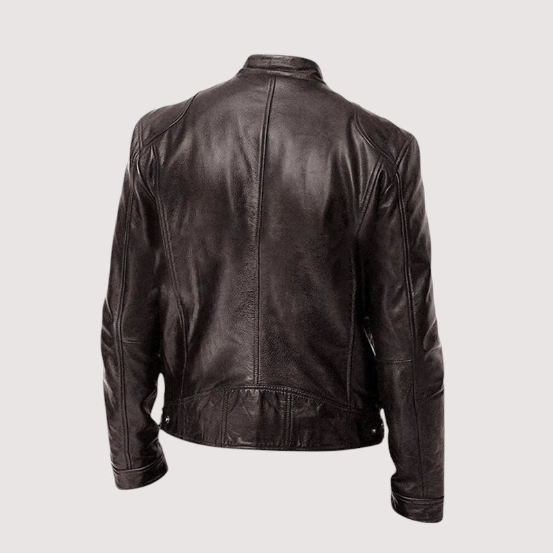 Men's Leather-Look Jacket – Weather-Resistant