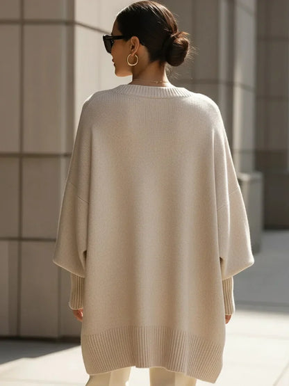 Women's Oversized Asymmetric Sweater