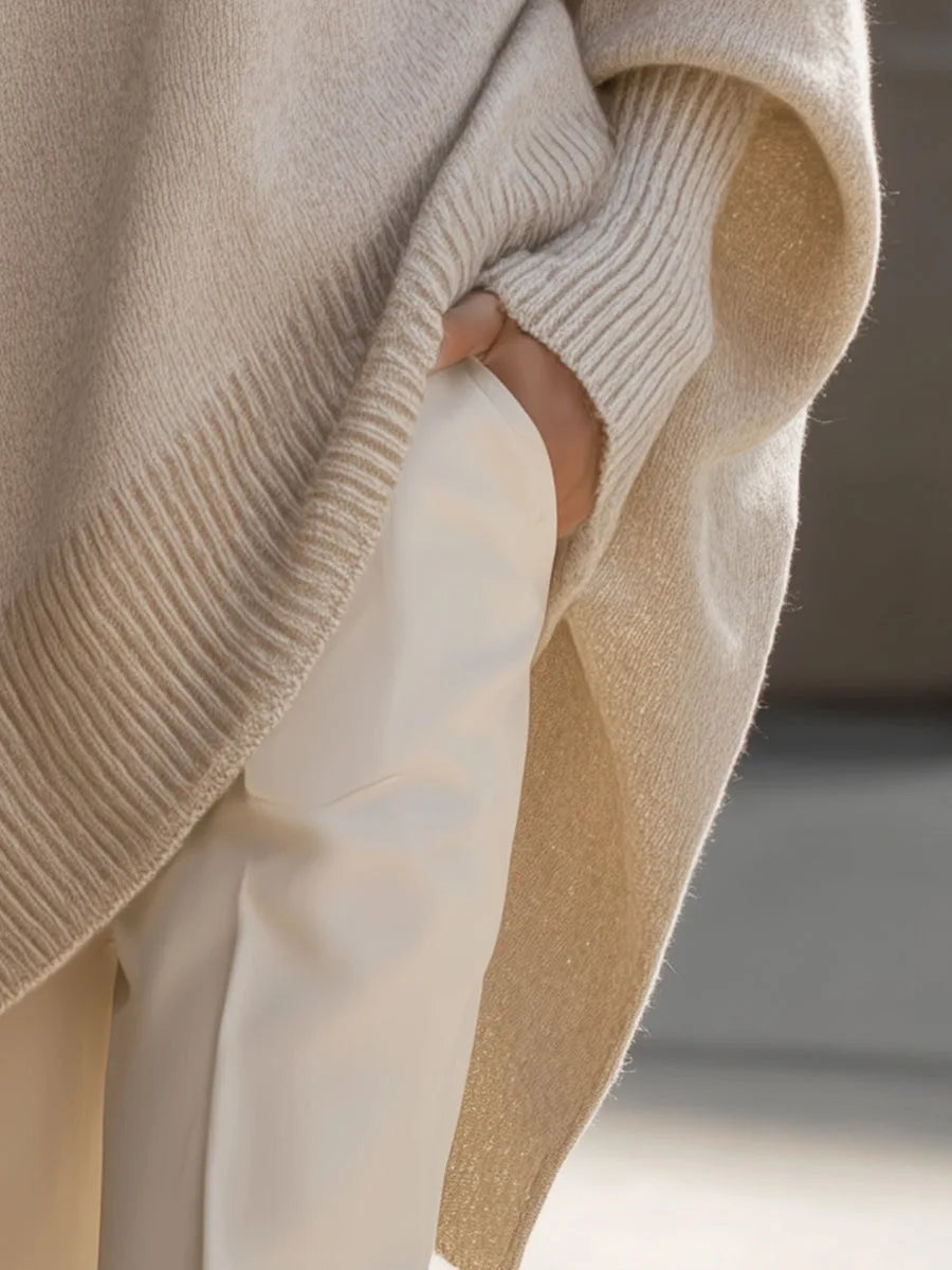 Women's Oversized Asymmetric Sweater