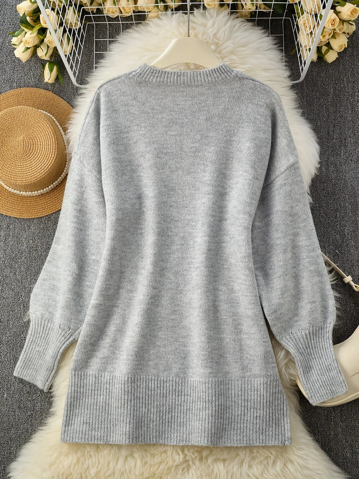 Women's Oversized Asymmetric Sweater