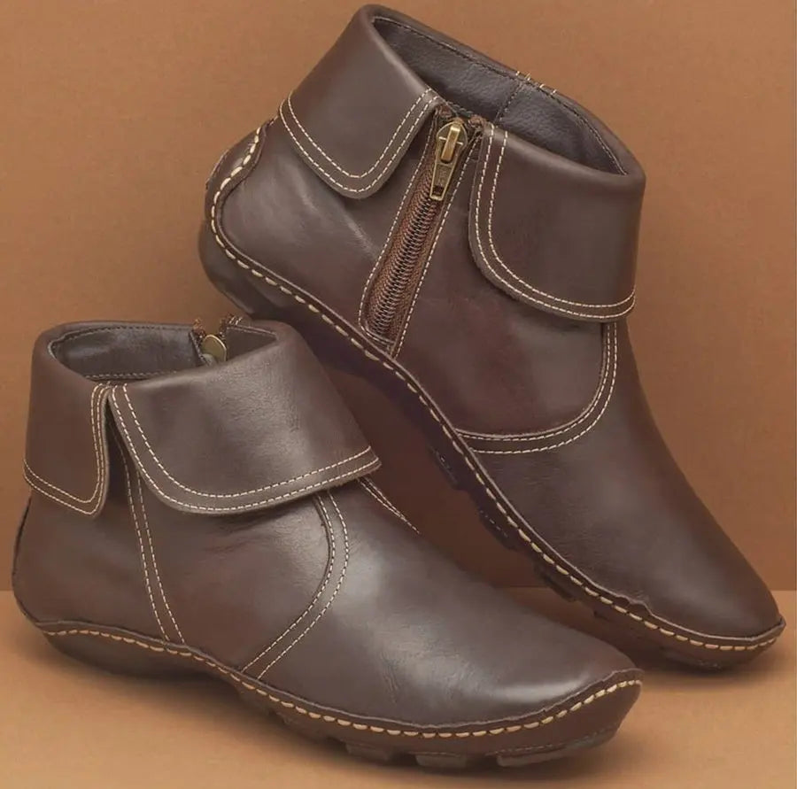 Women's Vintage Ankle Boots – With or without Zip