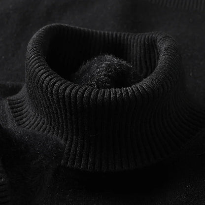 Men's Roll-Neck Jumper – Classic Knit Autumn Winter
