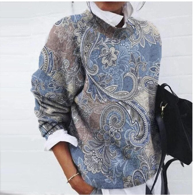 Women's Floral Jumper – Floral-Pattern Knit