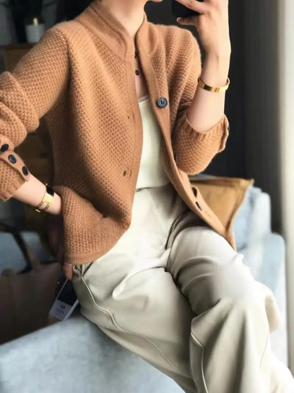Women's Cashmere-Feel Cardigan – Soft Button-Up Cardigan