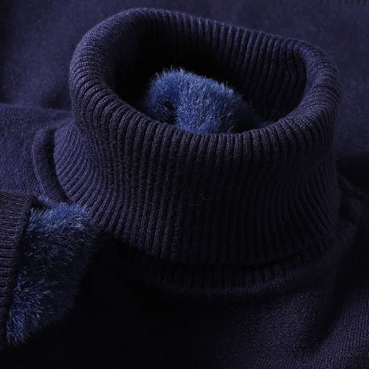 Men's Roll-Neck Jumper – Classic Knit Autumn Winter