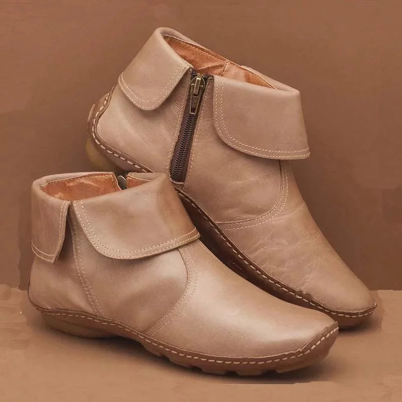 Women's Vintage Ankle Boots – With or without Zip