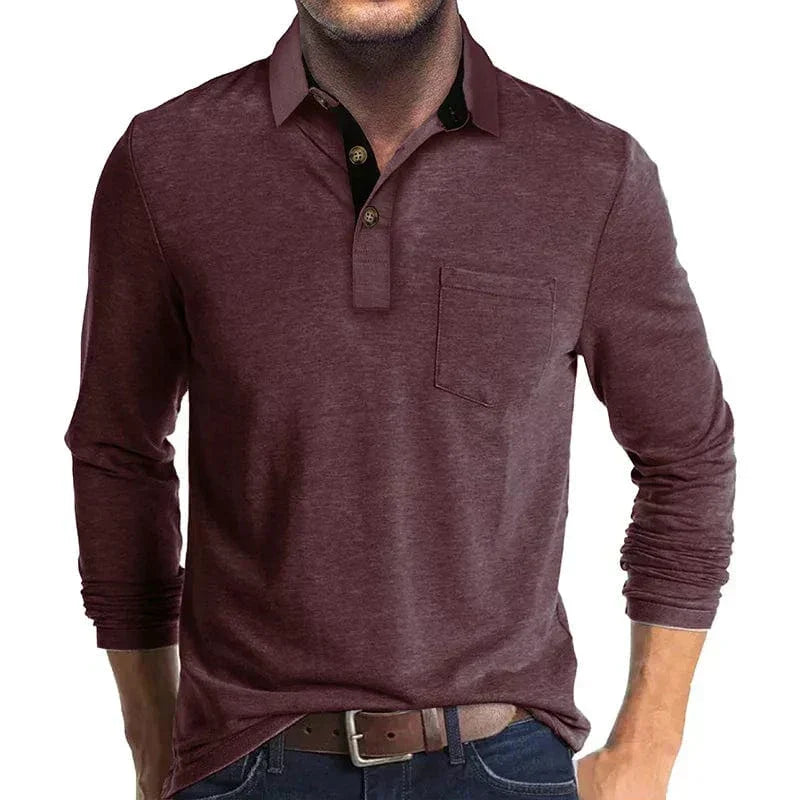 Men's Long-Sleeve Polo – Autumn Winter