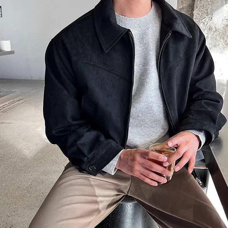 Men's Faux-Leather Blouson Jacket – Autumn Winter