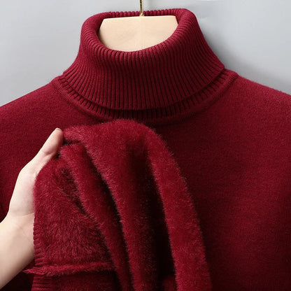 Men's Roll-Neck Jumper – Classic Knit Autumn Winter
