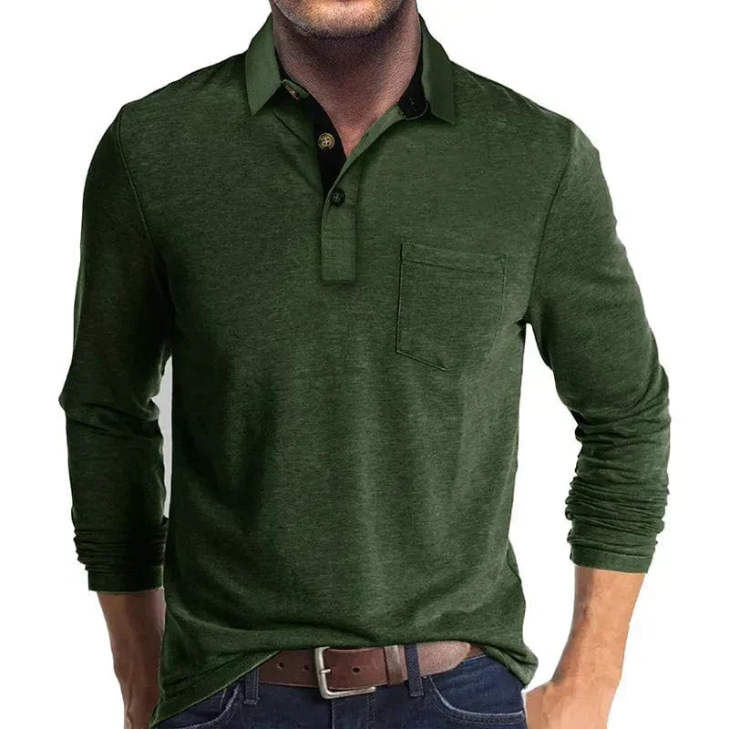Men's Long-Sleeve Polo – Autumn Winter