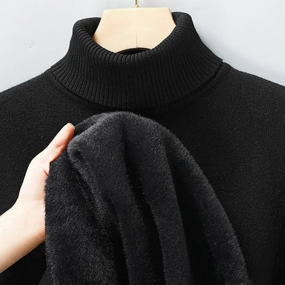 Men's Roll-Neck Jumper – Classic Knit Autumn Winter