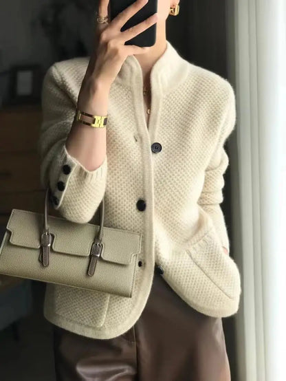 Women's Cashmere-Feel Cardigan – Soft Button-Up Cardigan