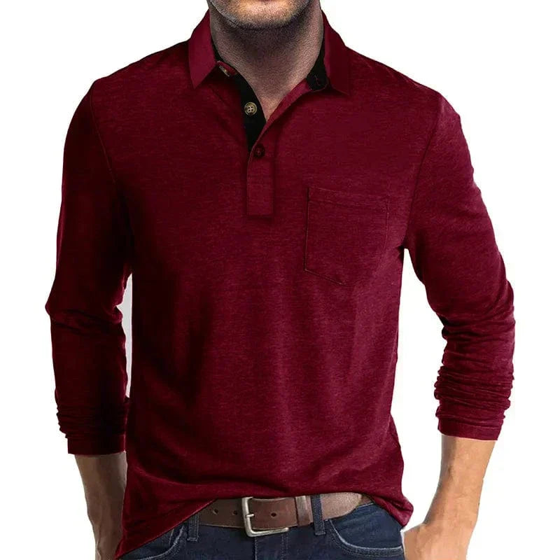 Men's Long-Sleeve Polo – Autumn Winter