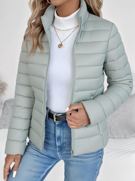Women's Quilted Jacket – Slim-Fit Thin Puffer