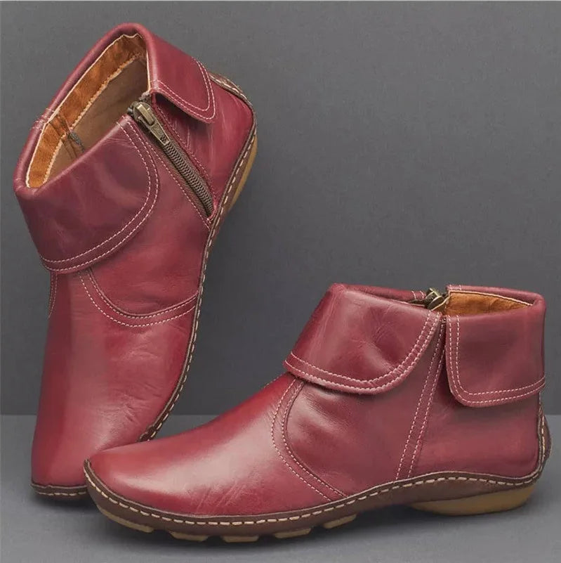 Women's Vintage Ankle Boots – With or without Zip