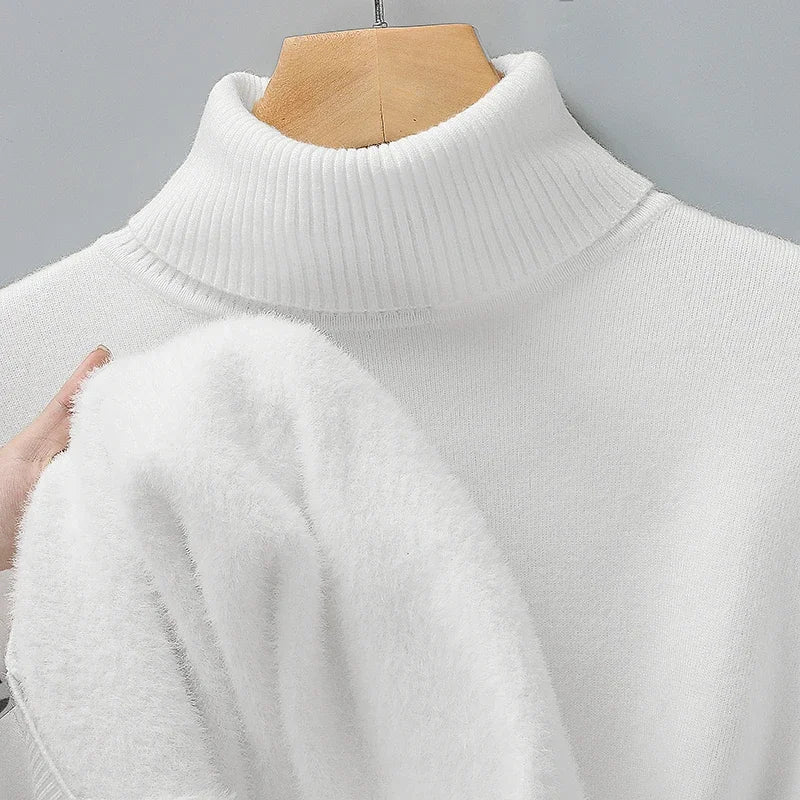 Men's Roll-Neck Jumper – Classic Knit Autumn Winter