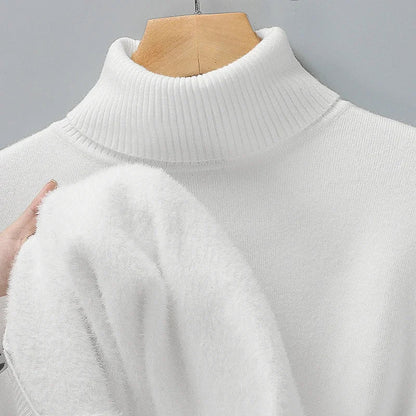 Men's Roll-Neck Jumper – Classic Knit Autumn Winter