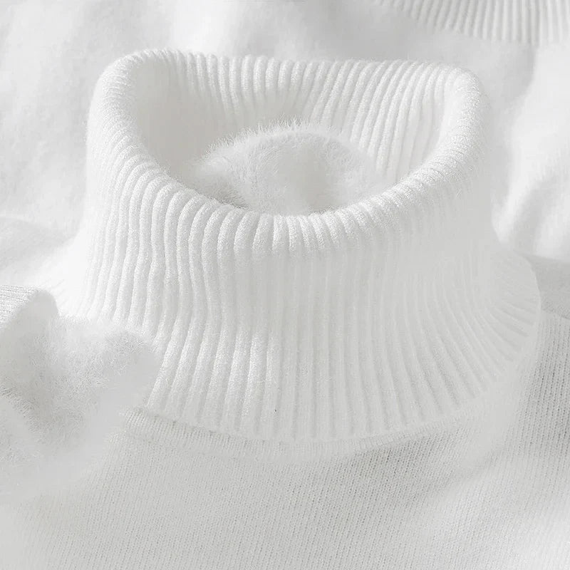 Men's Roll-Neck Jumper – Classic Knit Autumn Winter