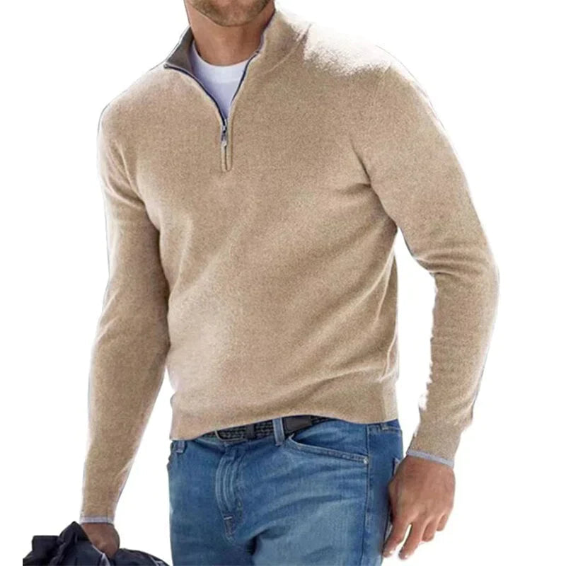 Men's Zip Jumper – Half-Zip Stand Collar