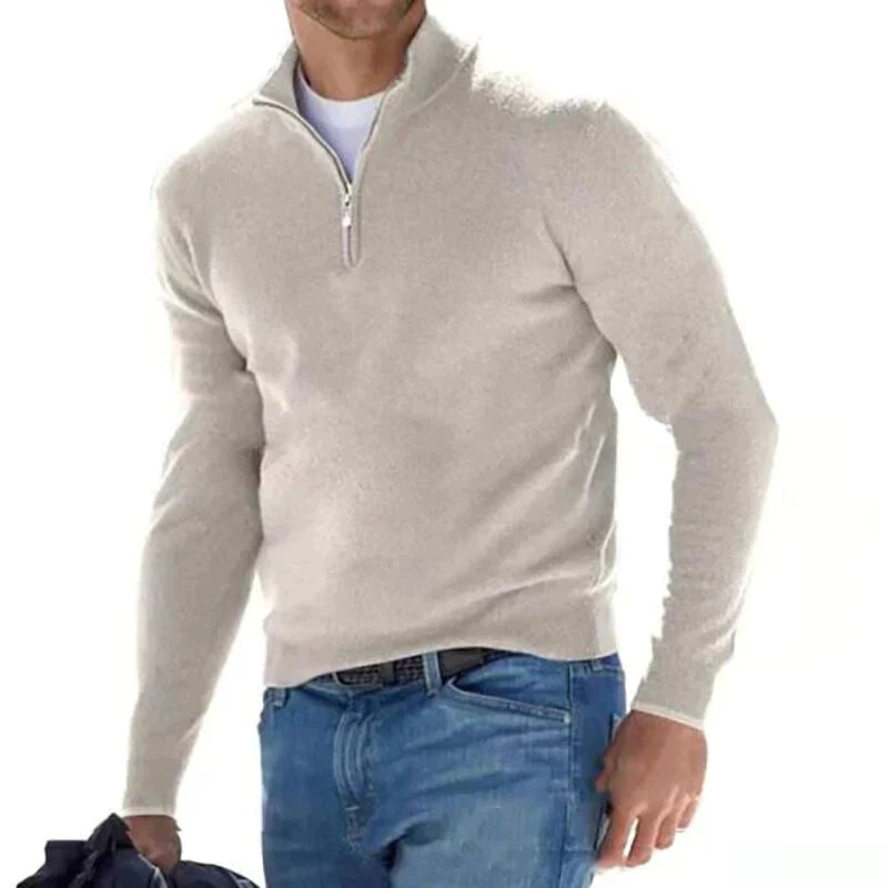 Men's Zip Jumper – Half-Zip Stand Collar