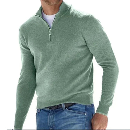 Men's Zip Jumper – Half-Zip Stand Collar