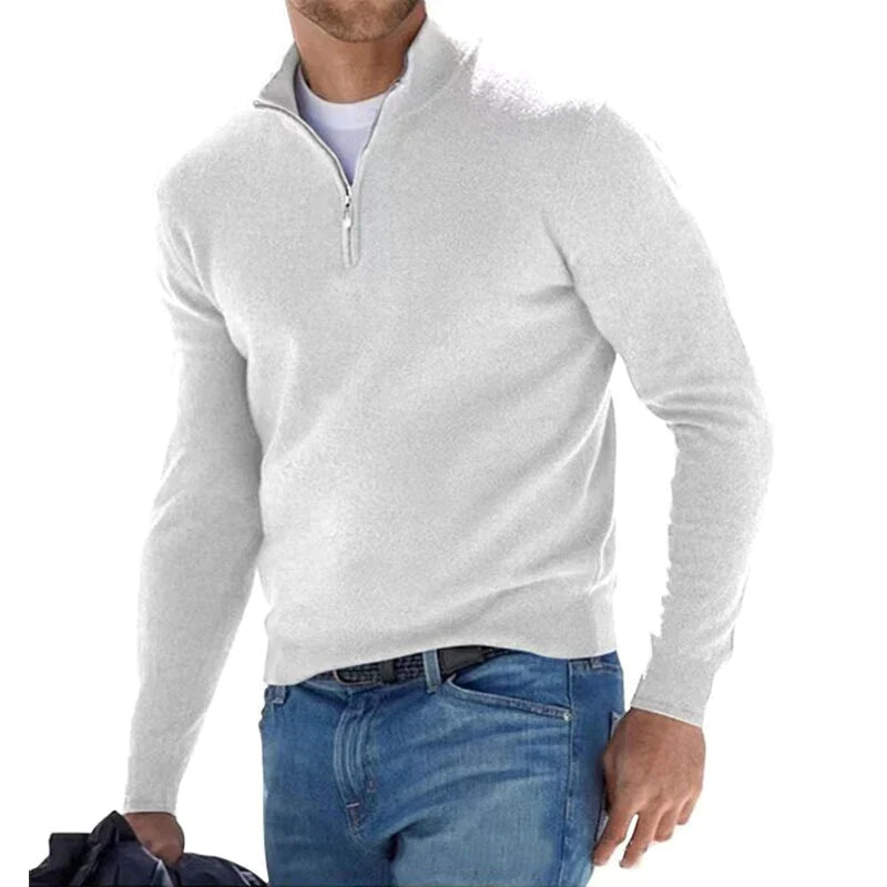Men's Zip Jumper – Half-Zip Stand Collar
