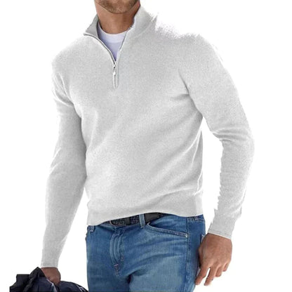 Men's Zip Jumper – Half-Zip Stand Collar