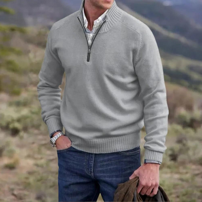 Men's Zip Jumper – Soft Knit Autumn Winter
