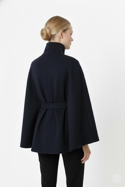 Women's Winter Coat – Wool-Look with Collar