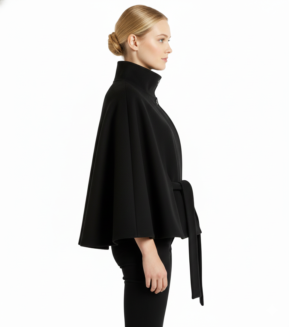 Women's Winter Coat – Wool-Look with Collar