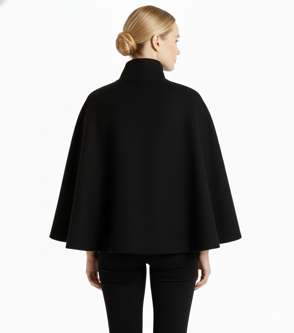 Women's Winter Coat – Wool-Look with Collar