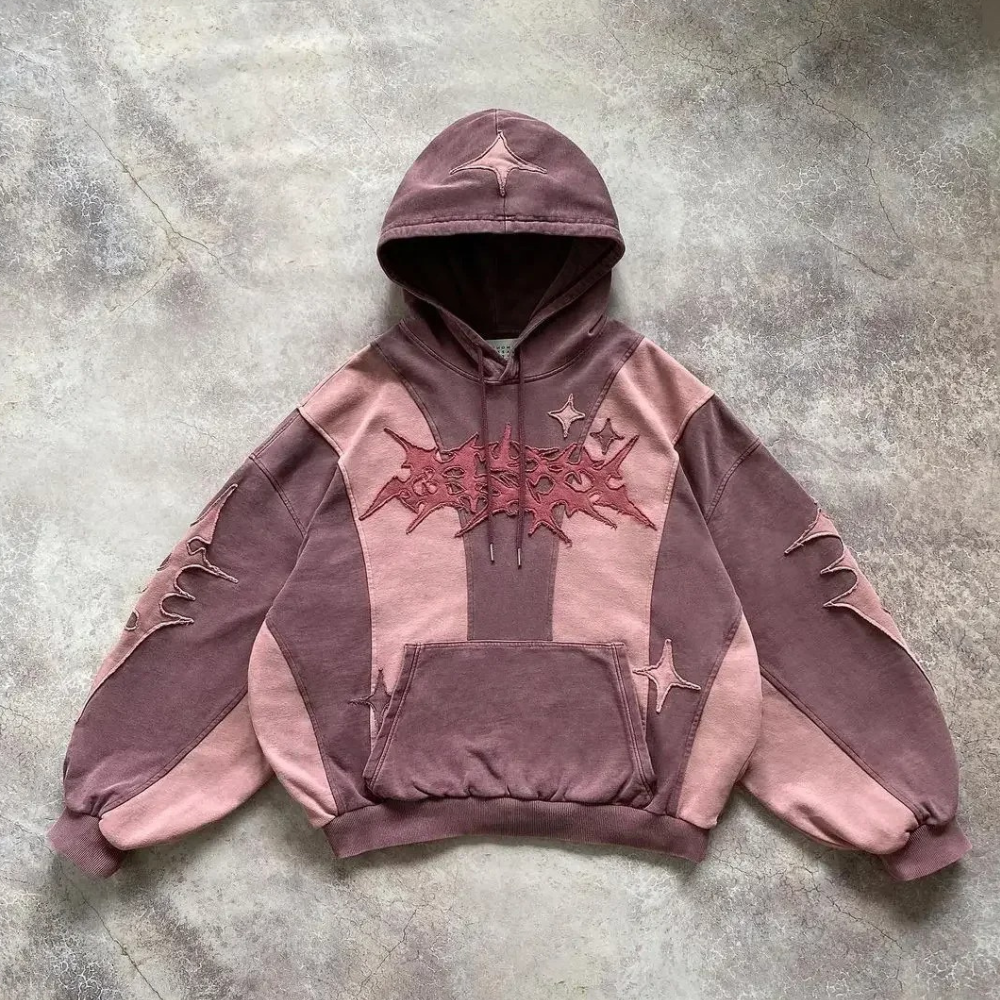 Women's Oversized Vintage Star Hoodie – Washed Hoodie