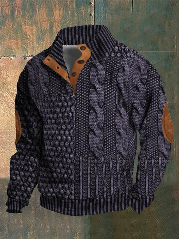 Men's Patterned Jumper – Warm Winter Knit