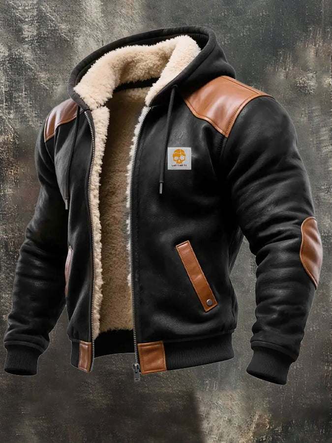 Men's Suede-Look Jacket – Vintage Hooded