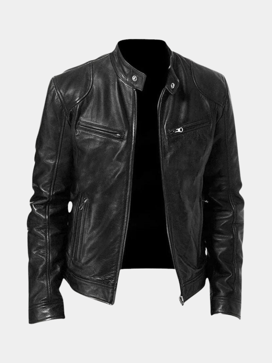 Men's Leather-Look Jacket – Weather-Resistant