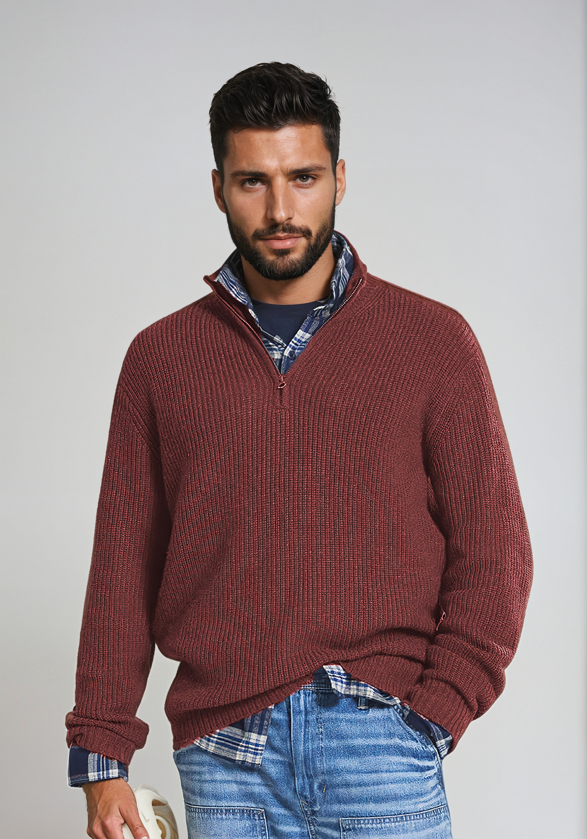 Men's Winter Jumper – Warm Knit Plus Sizes
