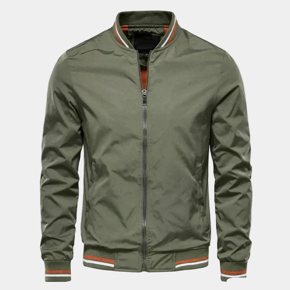 Men's Bomber Jacket – Zipped Stand Collar