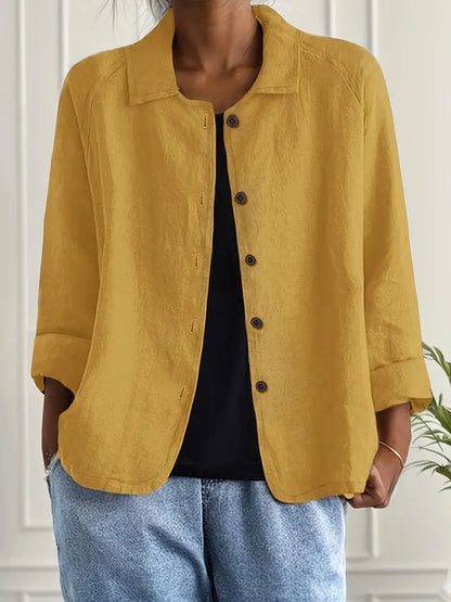 Women's Collared Button-Up Cardigan – Light Classic Cardigan