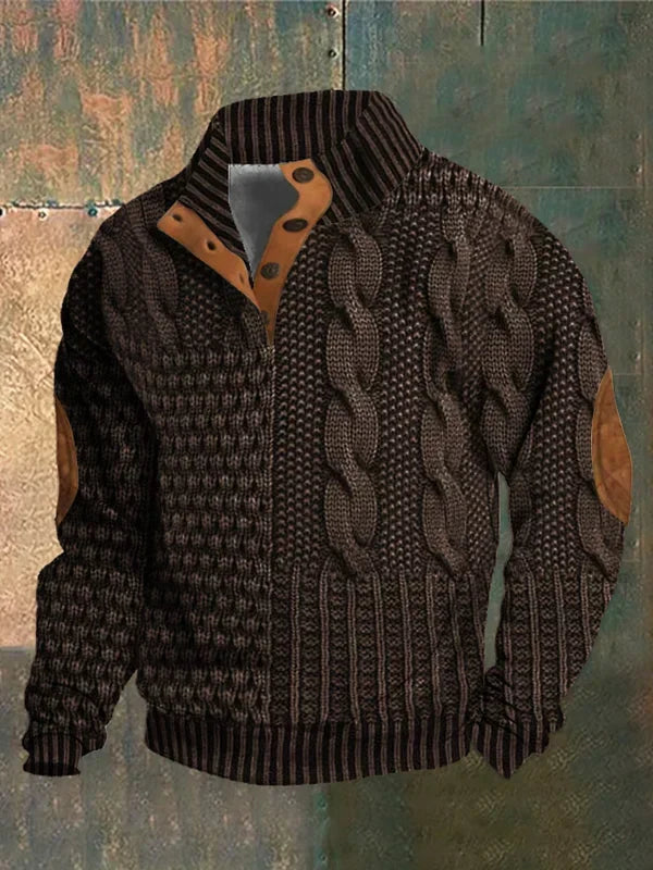 Men's Patterned Jumper – Warm Winter Knit