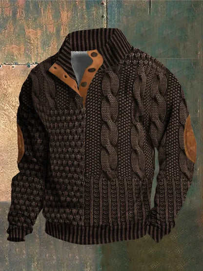Men's Patterned Jumper – Warm Winter Knit