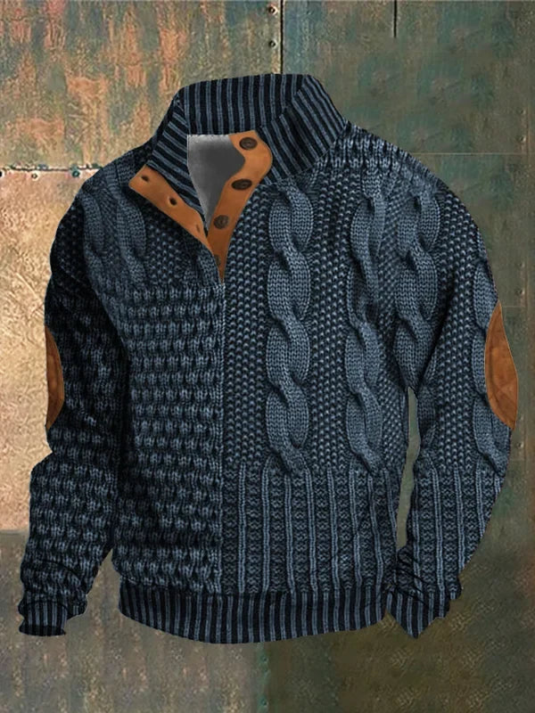 Men's Patterned Jumper – Warm Winter Knit