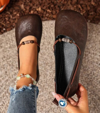 Women's Beaded Strap Ballet Flats – Comfortable Flats