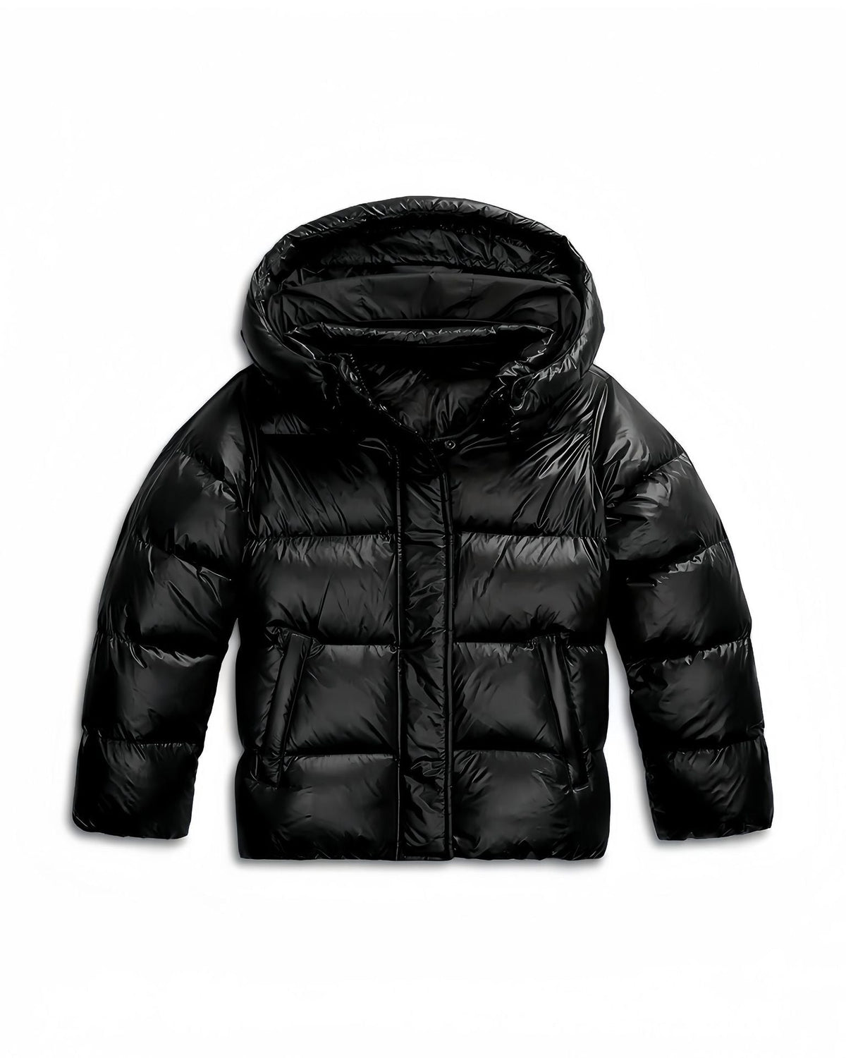 Women's Hooded Puffer – Quilted Straight Cut Winter