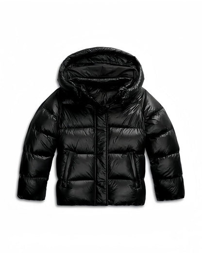 Women's Hooded Puffer – Quilted Straight Cut Winter