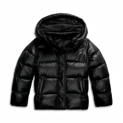 Women's Hooded Puffer – Quilted Straight Cut Winter
